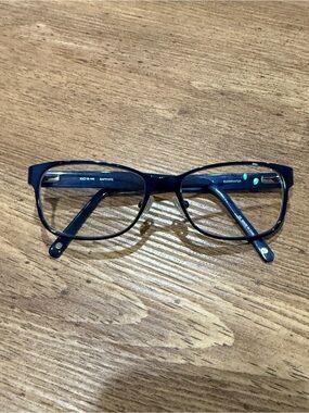Bulova Women’s Eyeglasses Frames Only, CLEARWATER, 53-16-140, Sapphire Blue